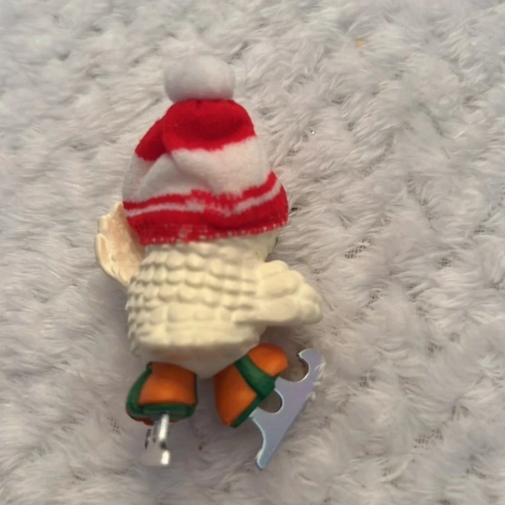 Vintage Resin Christmas Ornaments Cat Bear Owl Set of 3